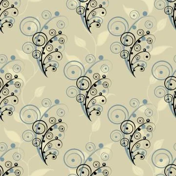 Abstract seamless flower elements Stock Illustration