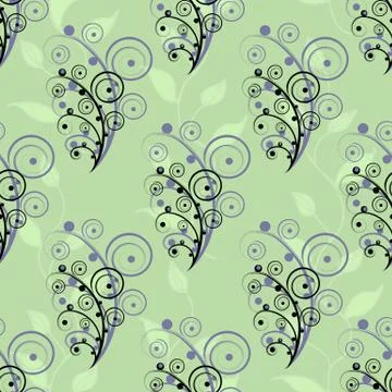 Abstract seamless flower elements Stock Illustration