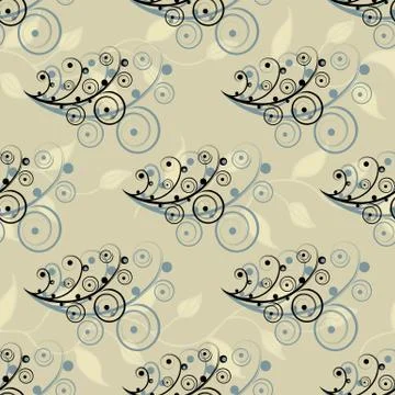 Abstract seamless flower elements Stock Illustration