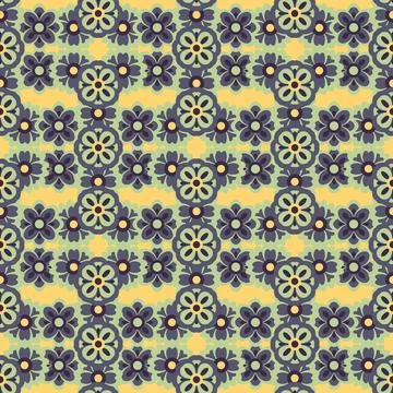 Abstract seamless flower pattern. Repeat pattern. Stock Illustration