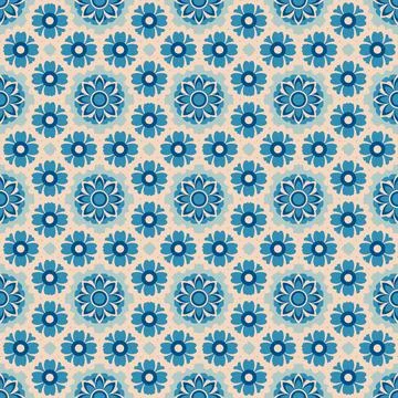 Abstract seamless flower pattern. Repeat pattern. Stock Illustration