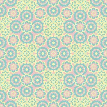 Abstract seamless flower pattern. Repeat pattern. Stock Illustration