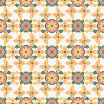 Abstract seamless flower pattern. Repeat pattern. Illustrazione stock