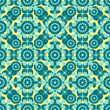 Abstract seamless flower pattern. Repeat pattern. Stock Illustration