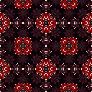 Abstract seamless flower pattern. Repeat pattern. Stock Illustration