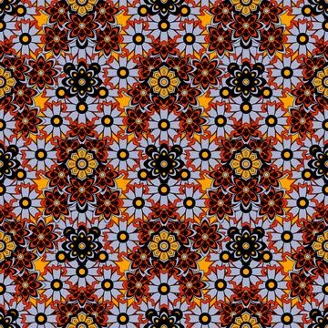 Abstract seamless flower pattern. Repeat pattern. Illustrazione stock