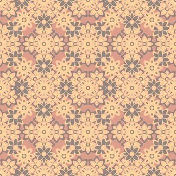 Abstract seamless flower pattern. Repeat pattern. Stock Illustration