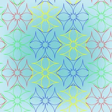 Abstract seamless flowers pattern abstract seamless flowers pattern, vecto... Stock Photos