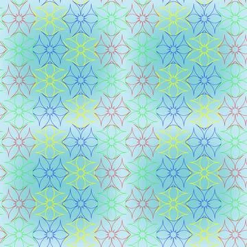 Abstract seamless flowers pattern extended abstract seamless flowers patte... Stock Photos