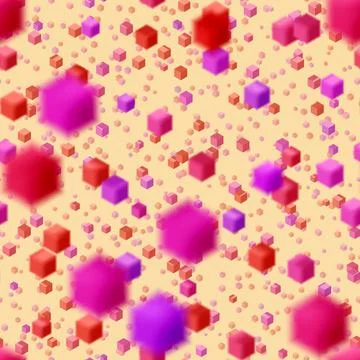 Abstract seamless flying cube background Foto stock