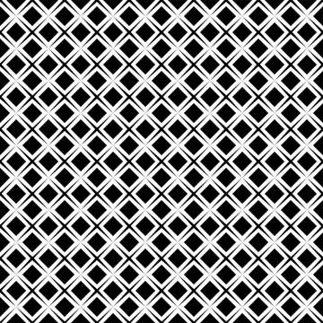 Abstract seamless geometric background. Black rays and squares on a white bac Illustrazione stock
