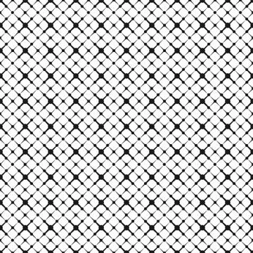 Abstract seamless geometric background. Black rays with circles on a white ba Stock Illustration