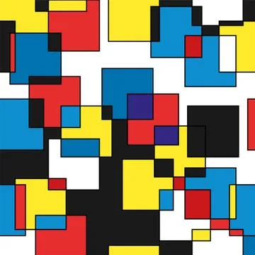 Abstract seamless geometric background of intersecting squares of different c 스톡 일러스트