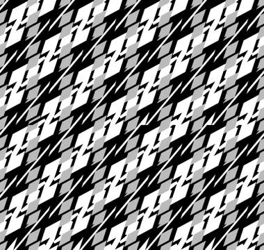 Abstract seamless geometric background / pattern. Monochrome repeatable vecto Stock Illustration