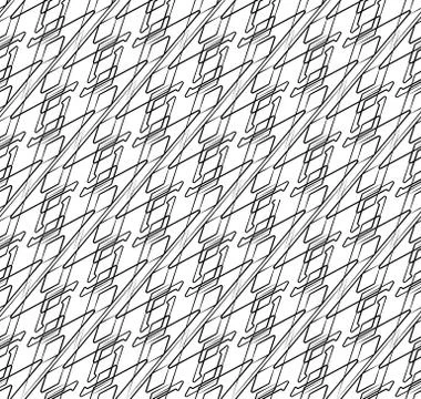 Abstract seamless geometric background / pattern. Monochrome repeatable vecto Stock Illustration