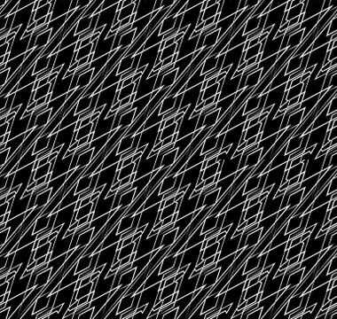 Abstract seamless geometric background / pattern. Monochrome repeatable vecto Illustrazione stock