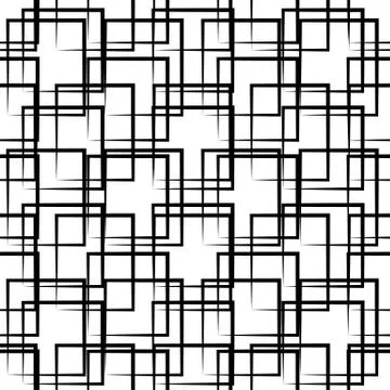 Abstract seamless geometric background / pattern. Monochrome repeatable vecto Stock Illustration