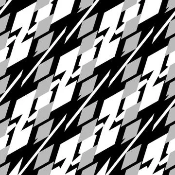 Abstract seamless geometric background / pattern. Monochrome repeatable vecto Illustrazione stock