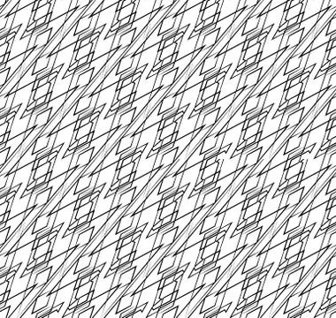 Abstract seamless geometric background / pattern. Monochrome repeatable vecto Stock Illustration