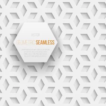 Abstract seamless geometric cube pattern with shadow Stock Illustration
