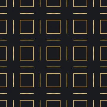 Abstract seamless geometric gold linear pattern for packaging, design of luxu Stock Illustration