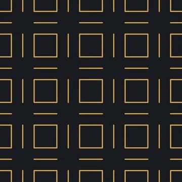 Abstract seamless geometric gold linear pattern for packaging, design of luxu Illustrazione stock