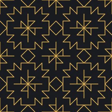 Abstract seamless geometric gold linear pattern for packaging, design of luxu Stockillustratie
