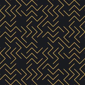 Abstract seamless geometric gold linear pattern for packaging, design of luxu Stock Illustration