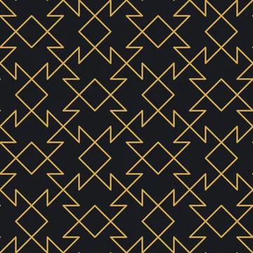 Abstract seamless geometric gold linear pattern for packaging, design of luxu Stock Illustration