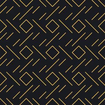 Abstract seamless geometric gold linear pattern for packaging, design of luxu Stock Illustration