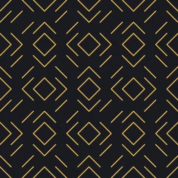 Abstract seamless geometric gold linear pattern for packaging, design of luxu Stockillustratie