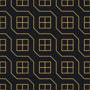 Abstract seamless geometric gold linear pattern for packaging, design of luxu 스톡 일러스트