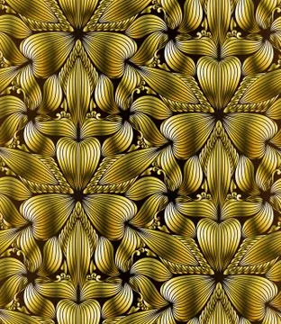 Abstract seamless geometric gold pattern, vector illustration. Stock-Illustration