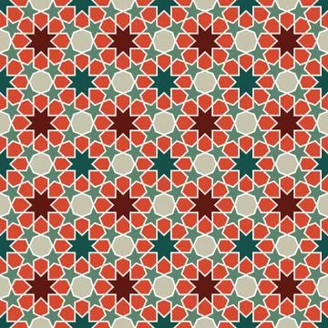 Abstract seamless geometric islamic mosaic Stock Illustration