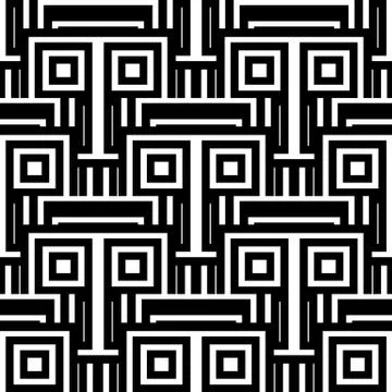 Abstract seamless geometric pattern, background. Repeatable vector illustrati Stock Illustration