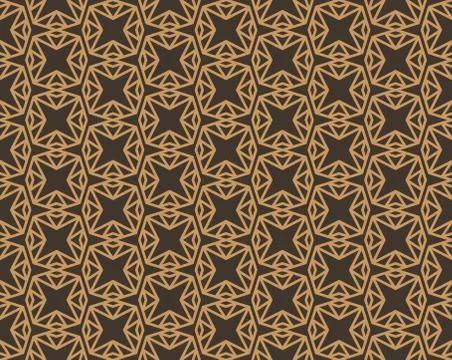 Abstract seamless geometric pattern background with lines, oriental ornaments Stock Illustration