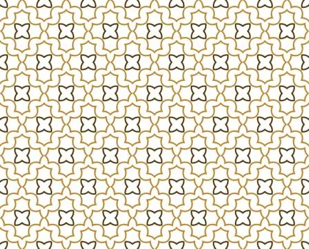 Abstract seamless geometric pattern background with lines, oriental ornaments Stock Illustration
