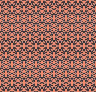 Abstract seamless geometric pattern background with lines, oriental ornaments Stock Illustration