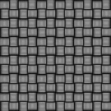 Abstract seamless geometric pattern with black and white square lines Illustrazione stock
