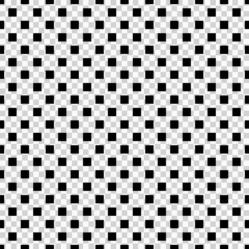 Abstract seamless geometric pattern of black squares on a transparent backg.. Foto stock