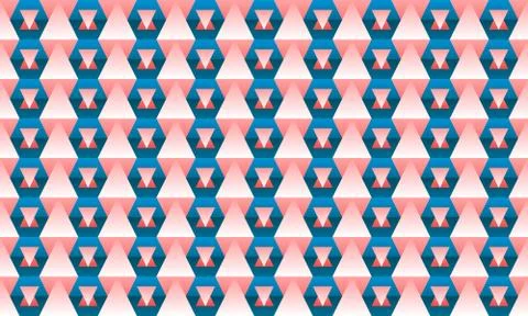 Abstract seamless geometric pattern of diamonds and triangulars Stock Illustration