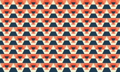 Abstract seamless geometric pattern of diamonds and triangulars Stock Illustration