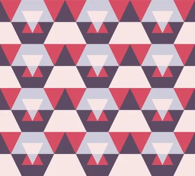 Abstract seamless geometric pattern of diamonds and triangulars Stock Illustration