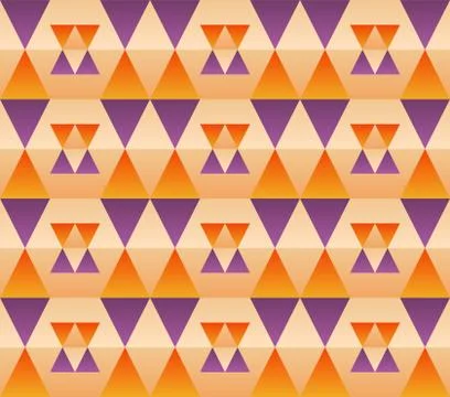 Abstract seamless geometric pattern of diamonds and triangulars Stock Illustration