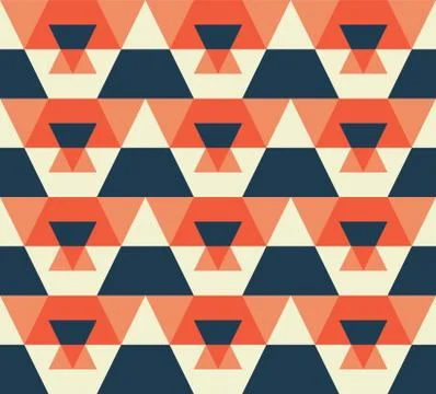 Abstract seamless geometric pattern of diamonds and triangulars 스톡 일러스트