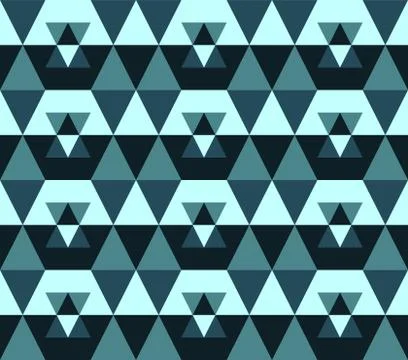 Abstract seamless geometric pattern of diamonds and triangulars Stock Illustration