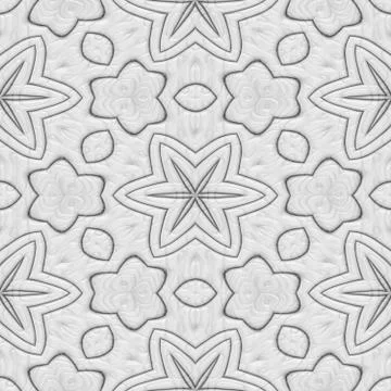 Abstract seamless geometric pattern, engraved embroidery design Stock-Illustration