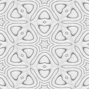 Abstract seamless geometric pattern, engraved embroidery design Stock-Illustration