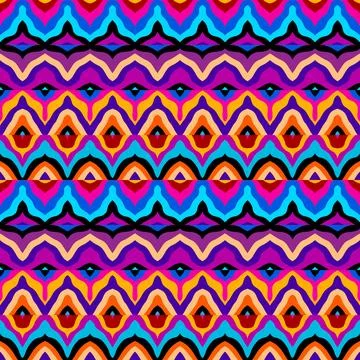 Abstract seamless geometric pattern. Geometric vector image. Symmetric patter Illustrazione stock