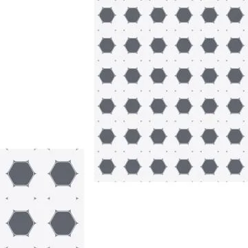 Abstract seamless geometric pattern of light and dark gray hexagons. Stock Illustration